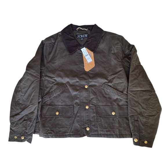 J Crew Short Barn Jacket in Mossy Brown | XL NWT - Picture 8 of 15
